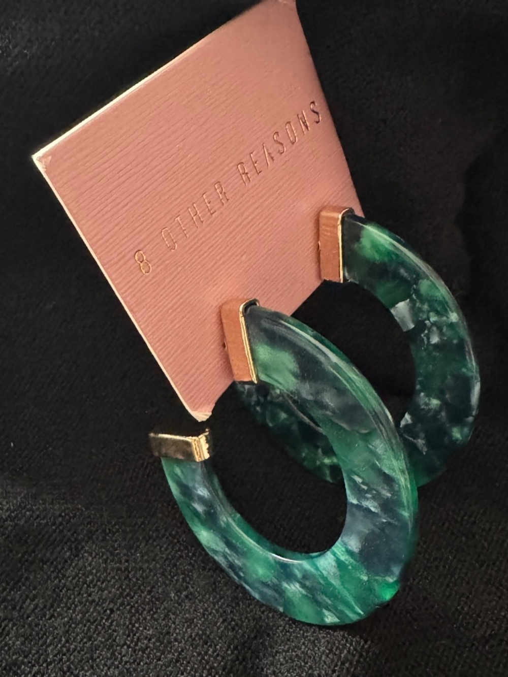 New green marbled resin hoop earrings 8 Other Reasons